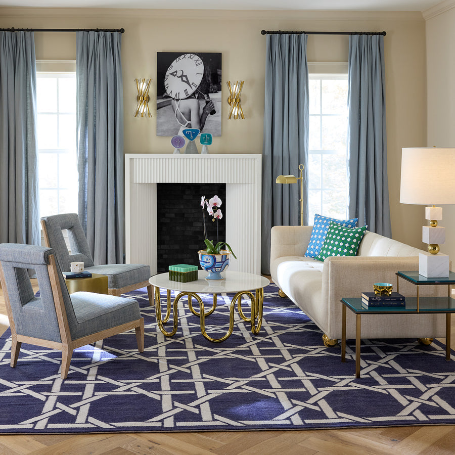   Basketweave Pattern Wool Rug | Oroa.com
