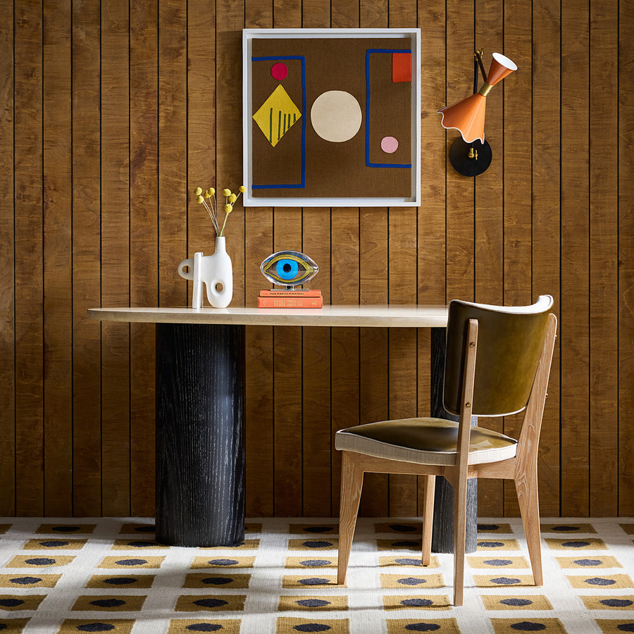   Dotted Squares Flatweave Rug | Oroa.com