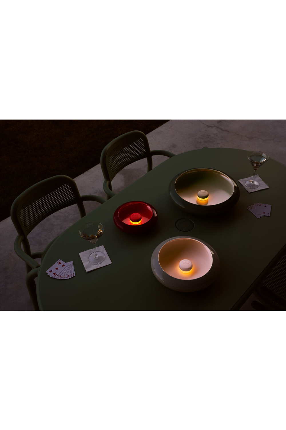   Metal Bowl Outdoor Lamp Set (3) | Oroa.com