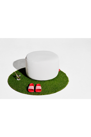   Round Upholstered Outdoor Ottoman L | Oroa.com