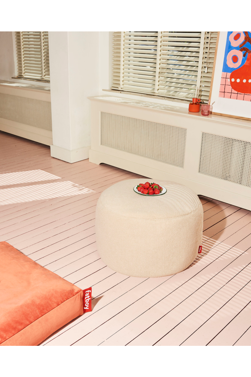   Sherpa Upholstered Pouf L | Oroa.com