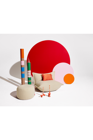   Sherpa Upholstered Pouf L | Oroa.com