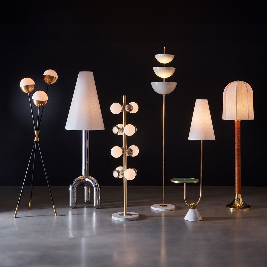   Polished Nickel Floor Lamp | Oroa.com