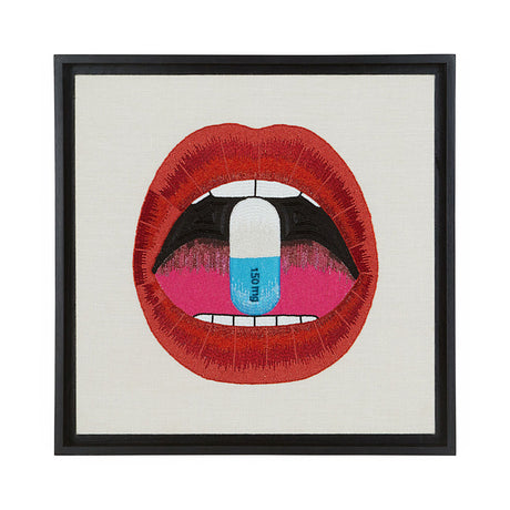   Red Lips Beaded Art | Oroa.com