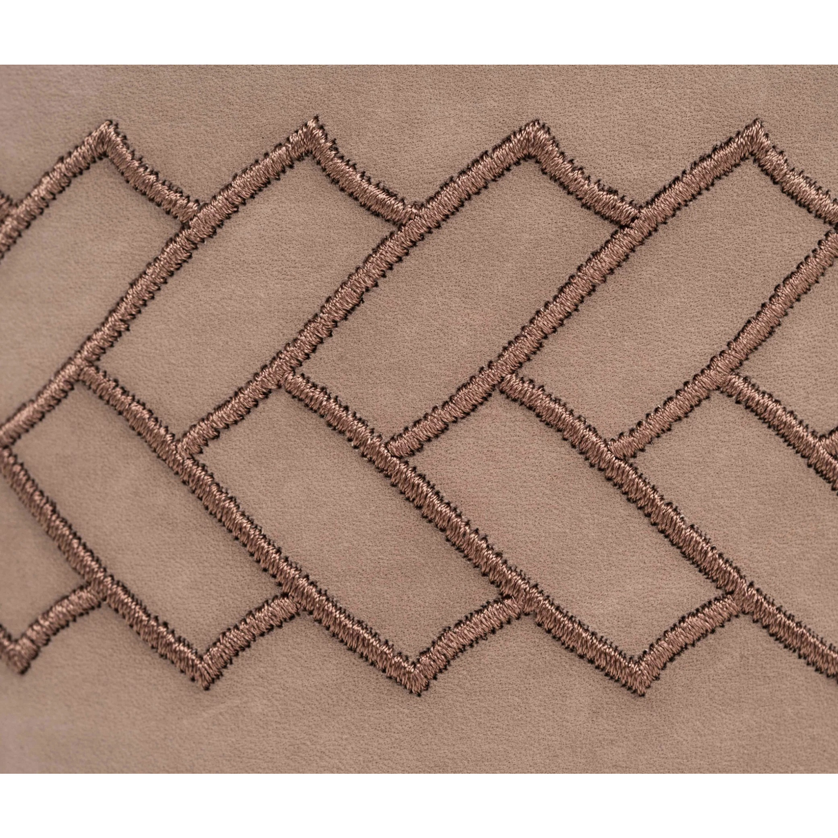   Round Embroidered Leather Box | Oroa.com