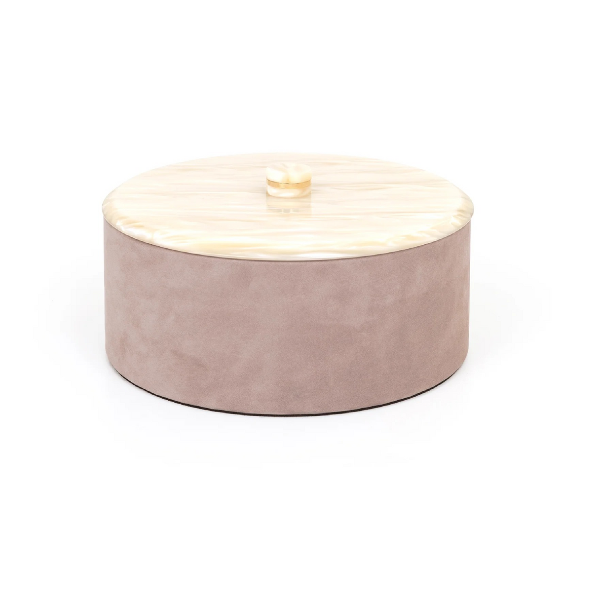   Leather Round Lidded Box | Oroa.com