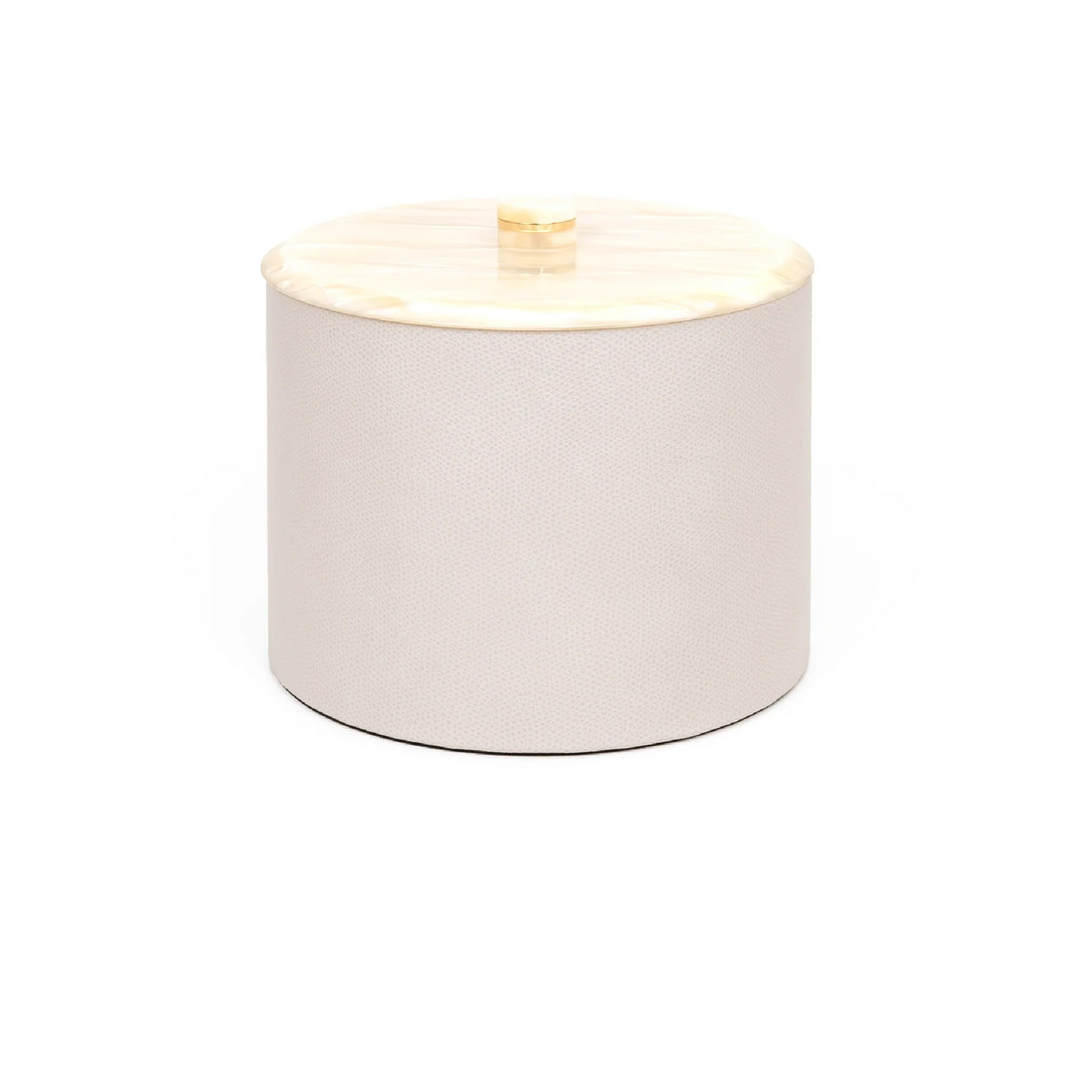   Leather Round Lidded Box | Oroa.com