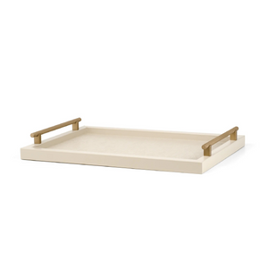   Metal Handle Leather Tray | Oroa.com