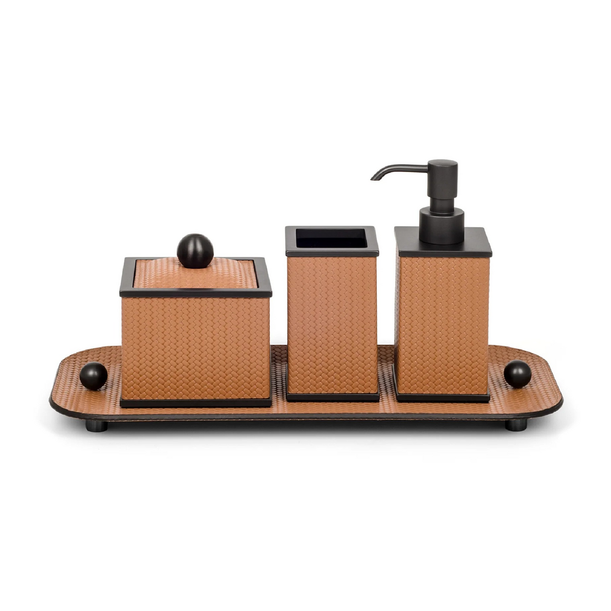   Square Leather Soap Dispenser | Oroa.com