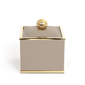   Square Leather Cotton Pad Holder | Oroa.com