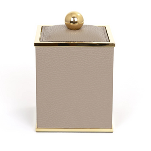   Square Leather Cotton Pad Holder | Oroa.com