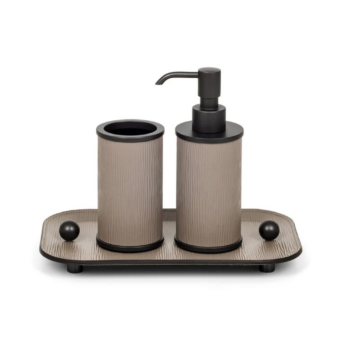  Round Leather Toothbrush Holder | Oroa.com