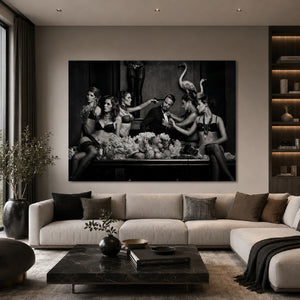   Lady Pointing Gun Monochrome Photographic Art | Oroa.com