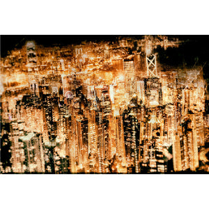   Lighted Skyscrapers Photographic Art | Oroa.com