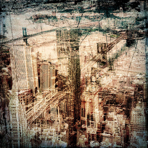   Sepia City Architecture Photographic Art | Oroa.com