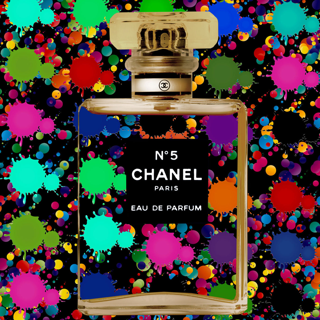   Color Splashed Perfume Photographic Art | Oroa.com