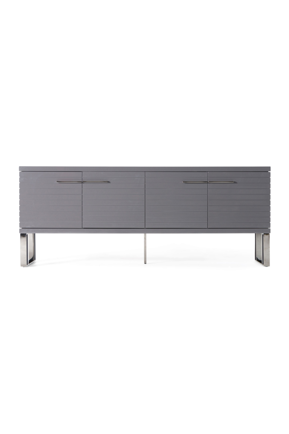   Gray Slatted 4-Foor Sideboard | Oroa.com
