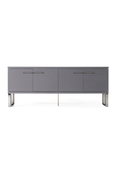   Gray Slatted 4-Foor Sideboard | Oroa.com