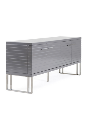   Gray Slatted 4-Foor Sideboard | Oroa.com