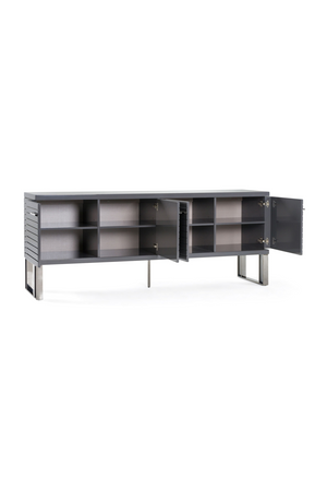   Gray Slatted 4-Foor Sideboard | Oroa.com
