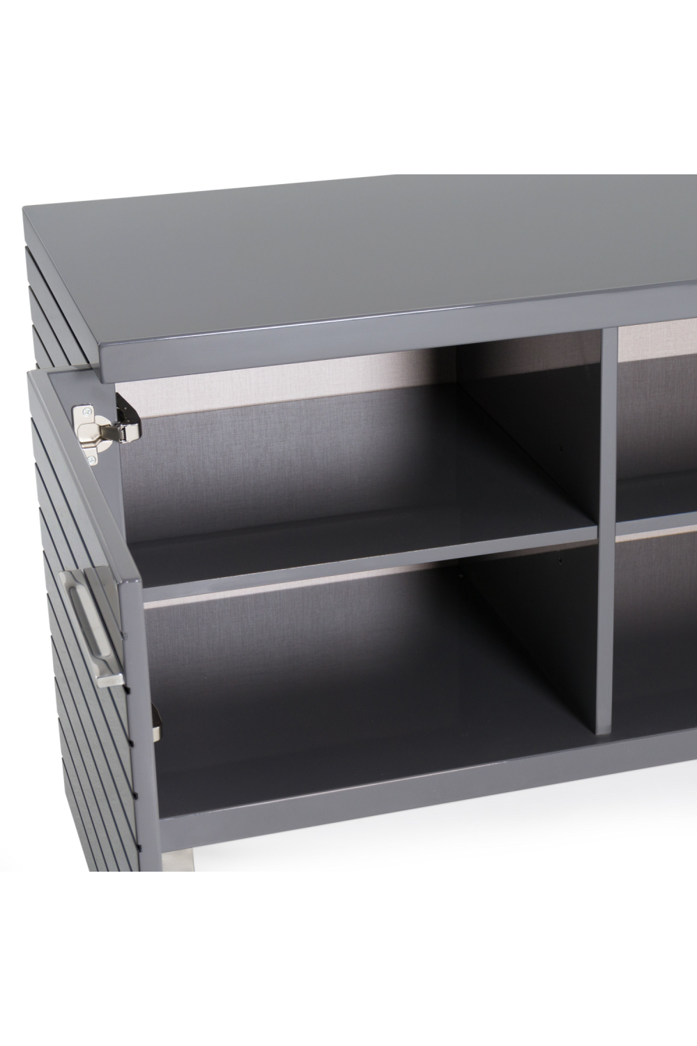   Gray Slatted 4-Foor Sideboard | Oroa.com