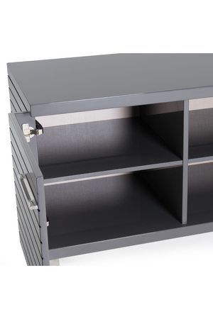   Gray Slatted 4-Foor Sideboard | Oroa.com