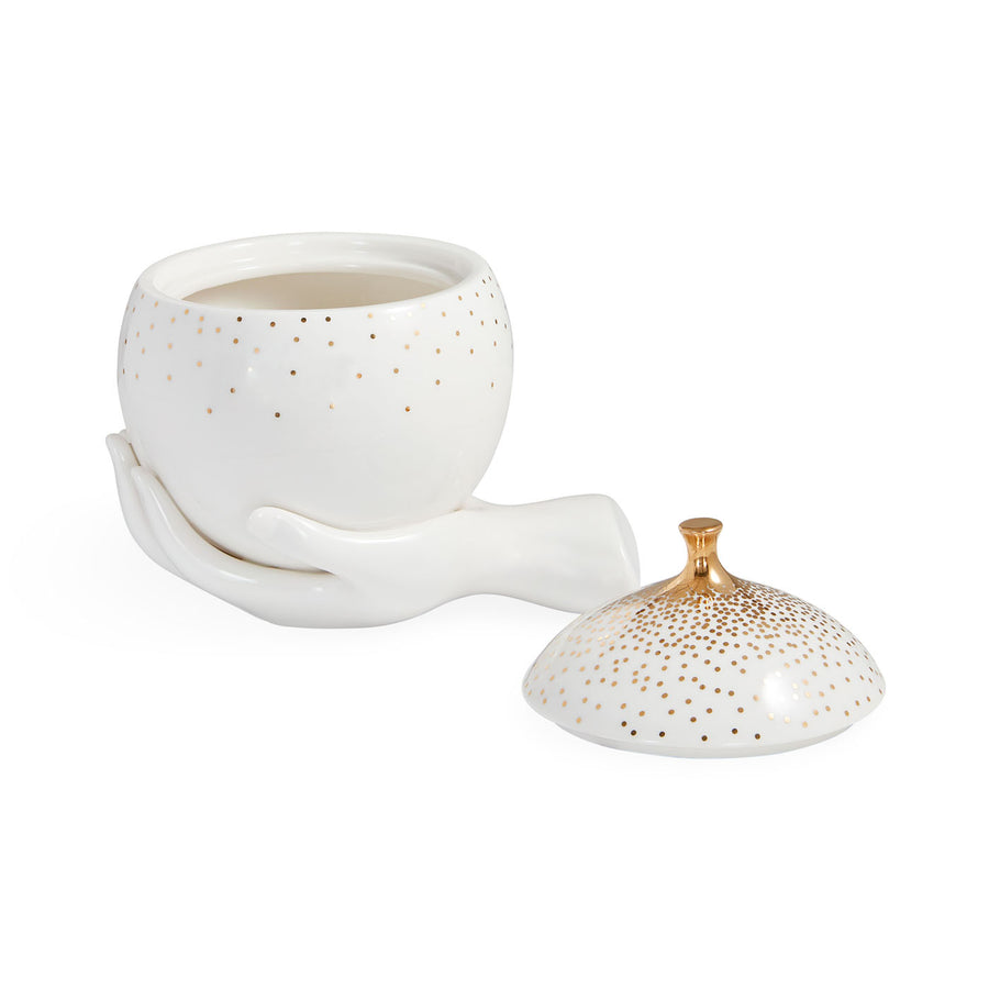   White Porcelain Gilded Box | Oroa.com