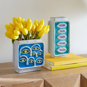   Blue Melted Glass Vase | Oroa.com