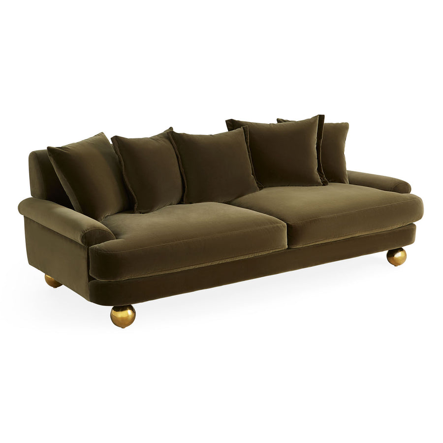   Orb Feet Velvet Sofa | Oroa.com