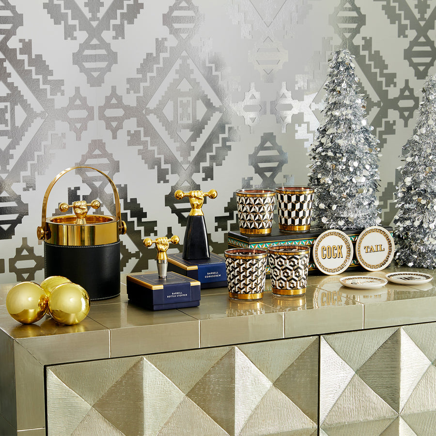   Gold Detail Glassware Set (4) | Oroa.com