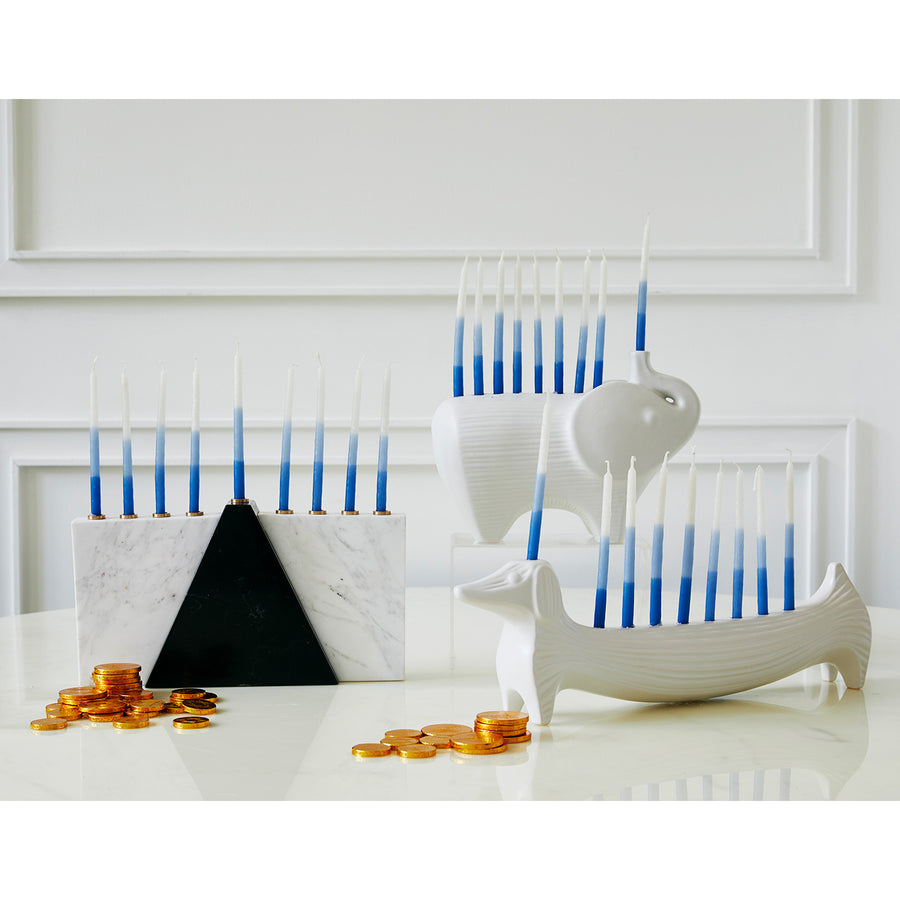   White Stoneware Candle Holder | Oroa.com