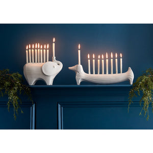   White Stoneware Candle Holder | Oroa.com