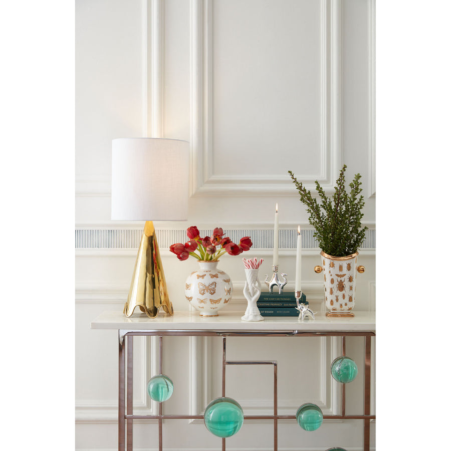   Gold Silhouettes Porcelain Vase | Oroa.com