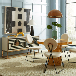  Crisscross Black Steel Dining Chair | Oroa.com