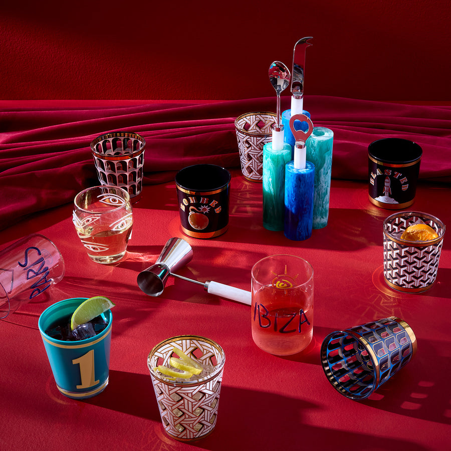   Gold Accent Glassware Set (4) | Oroa.com