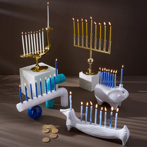   White Stoneware Candle Holder | Oroa.com