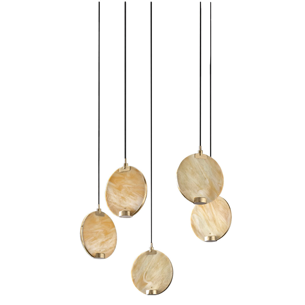   5-Round Glass Hanging Lamp | Oroa.com