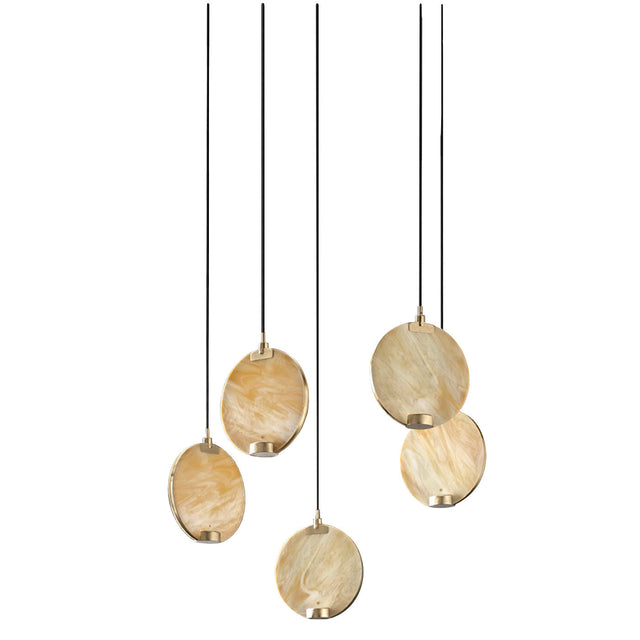 5-Round Glass Hanging Lamp | Masiero Horo | Oroa.com