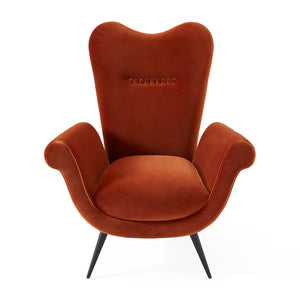  Rolled Arm Velvet Lounge Chair | Oroa.com