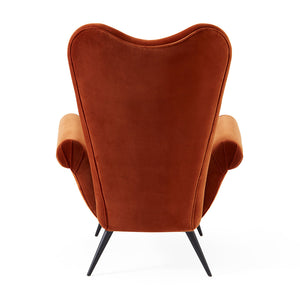   Rolled Arm Velvet Lounge Chair | Oroa.com
