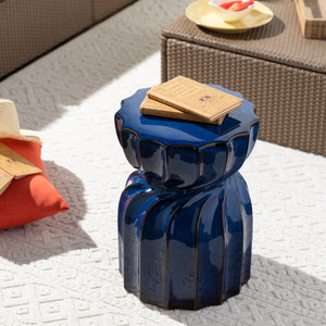   Modern European furniture - Twisted Hourglass Ceramic Garden Stool - www.oroa.com | Oroa.com