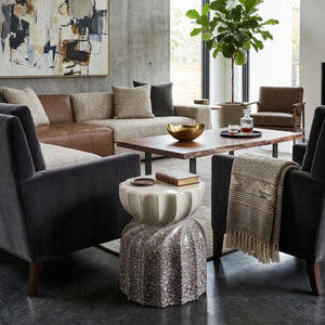   Modern European furniture - Twisted Hourglass Ceramic Garden Stool - www.oroa.com | Oroa.com