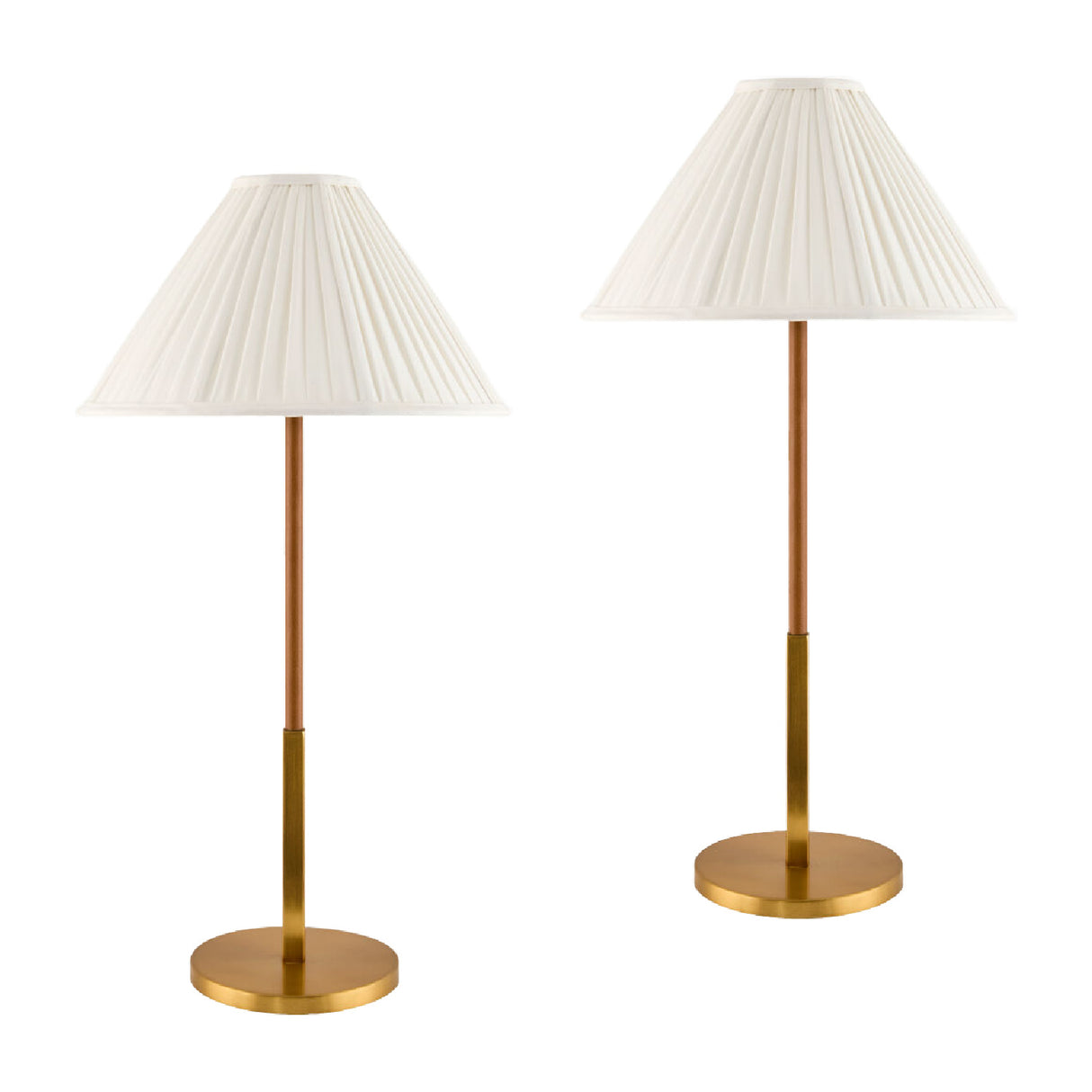   Modern European furniture - White Cotton Accent Table Lamps (2) - www.oroa.com | Oroa.com