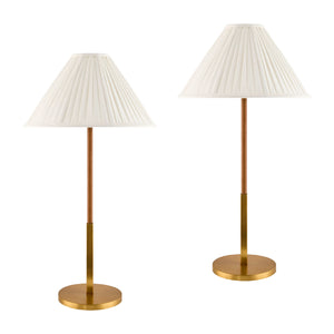   Modern European furniture - White Cotton Accent Table Lamps (2) - www.oroa.com | Oroa.com