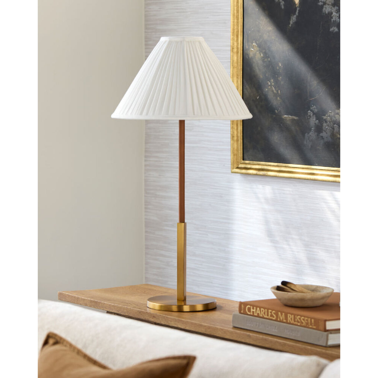   Modern European furniture - White Cotton Accent Table Lamps (2) - www.oroa.com | Oroa.com