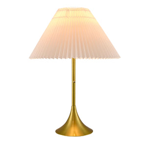   Modern European furniture - White Cotton Pleated Table Lamp - www.oroa.com | Oroa.com