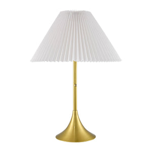   Modern European furniture - White Cotton Pleated Table Lamp - www.oroa.com | Oroa.com