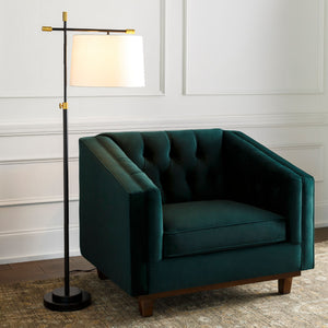   Modern European furniture - Ivory Linen Accent Floor Lamp - www.oroa.com | Oroa.com