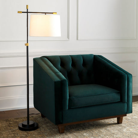   Modern European furniture - Ivory Linen Accent Floor Lamp - www.oroa.com | Oroa.com
