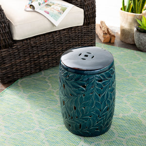   Modern European furniture - Carved Green Ceramic Garden Stool - www.oroa.com | Oroa.com